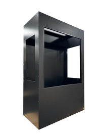 4x2x6' LxWxH Reptile Enclosure. Featuring Perforated Screen Top, Lookout windows in Matte Black HDPE.