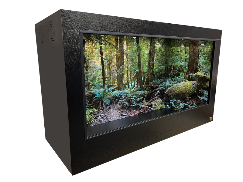 Reptile Enclosure Background featuring a beautiful 3-D Rainforest.