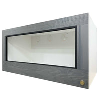 Bright & Sunny! This 4x2x2 reptile enclosure is featured with 3/4" thick HDPE Driftwood Front Frame paired with white PVC body panels. 6-inch lower front frame is bioactive ready.