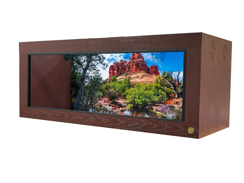 HDPE reptile enclosure showcasing Arizona desert backdrop