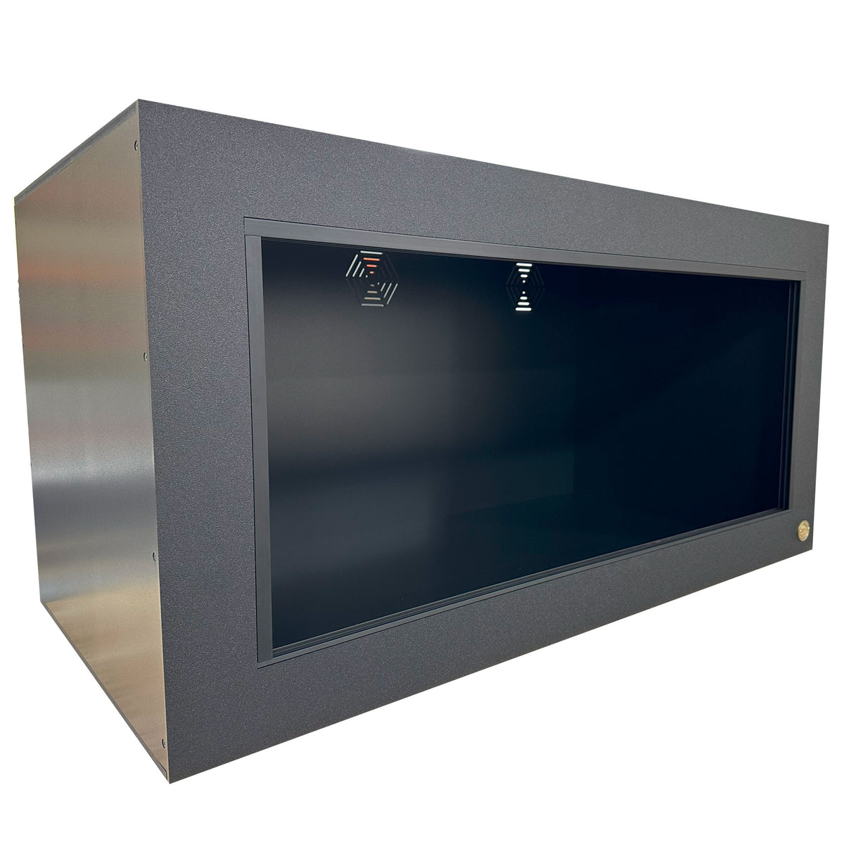 4x2x2 black PVC reptile enclosure featuring Matte Black HDPE front.