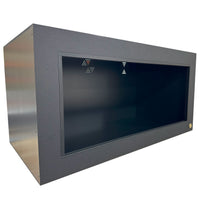 4x2x2 black PVC reptile enclosure featuring Matte Black HDPE front.