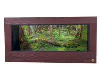 PVC and HDPE reptile enclosure showcasing Kentucky forest backdrop with fallen log.