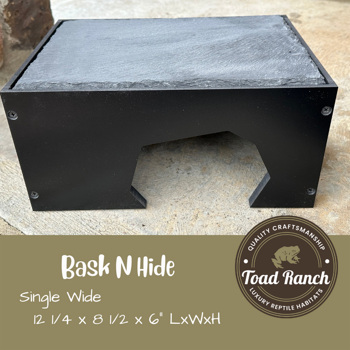 Bask-N-Hide | Reptile Basking Platform and Hide Box