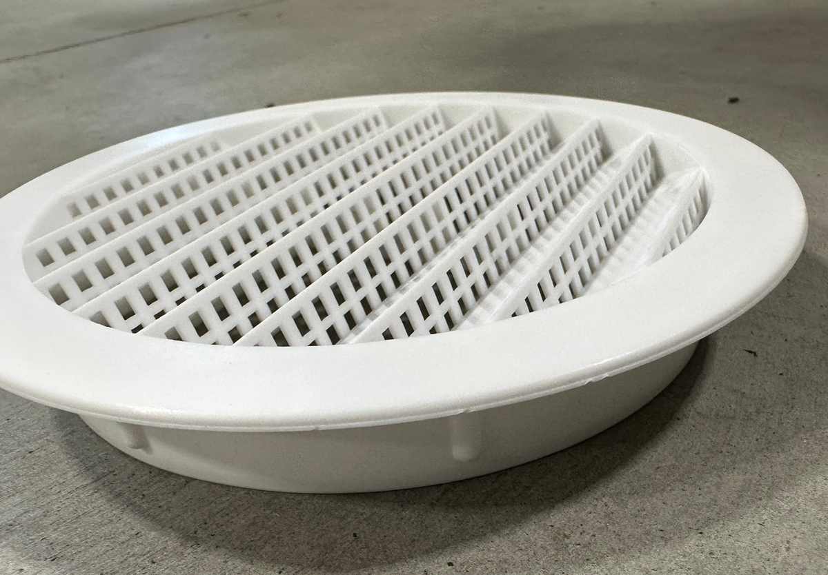 screened white insert vent for reptile cage