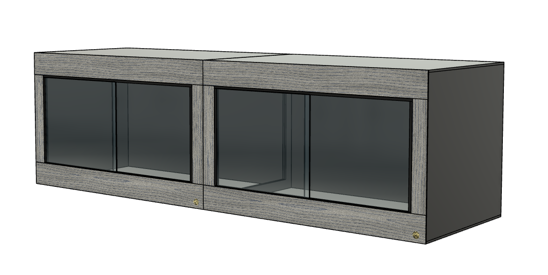 10-foot reptile enclosure. 10x3x3 (LxWxH)