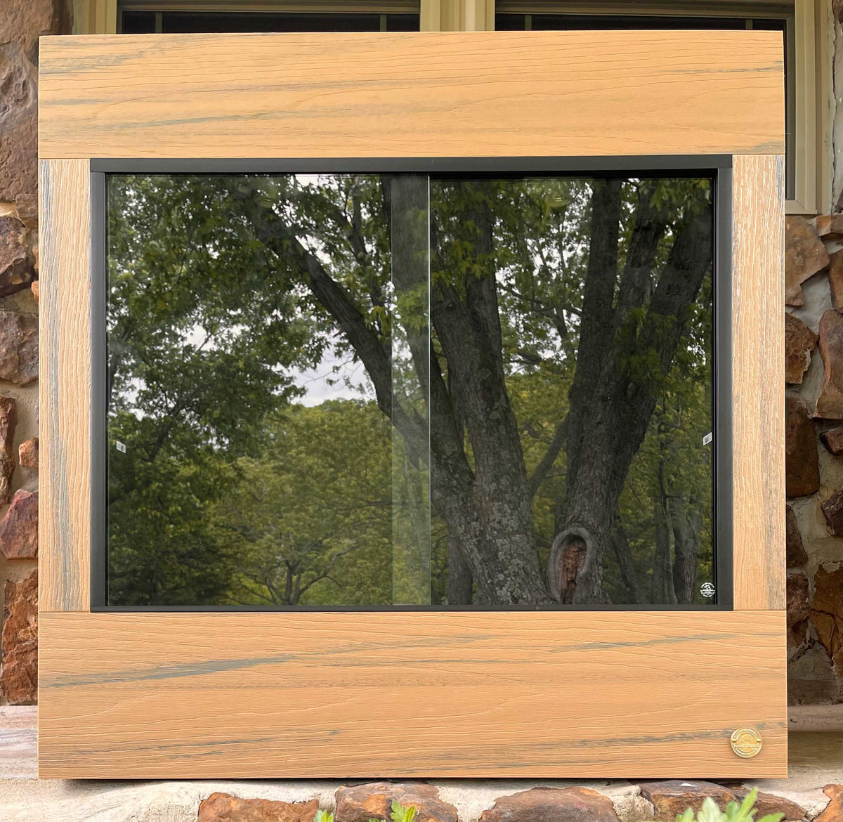 3 foot arboreal reptile cage featuring Teak front frame