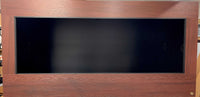 Tegu Enclosure 8x4x4 featured in Mahogany front frame with 12" substrare lip with black PVC body Panels