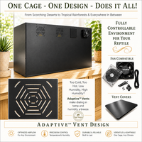 Ready Ship | 4'x2'x2' Premium Reptile Enclosure | Solid Top Panel
