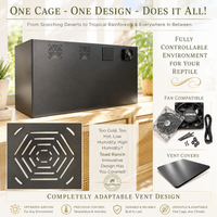4'x2'x2' | Premium HDPE & PVC Reptile Enclosure | 4 Foot Luxury Reptile Cage