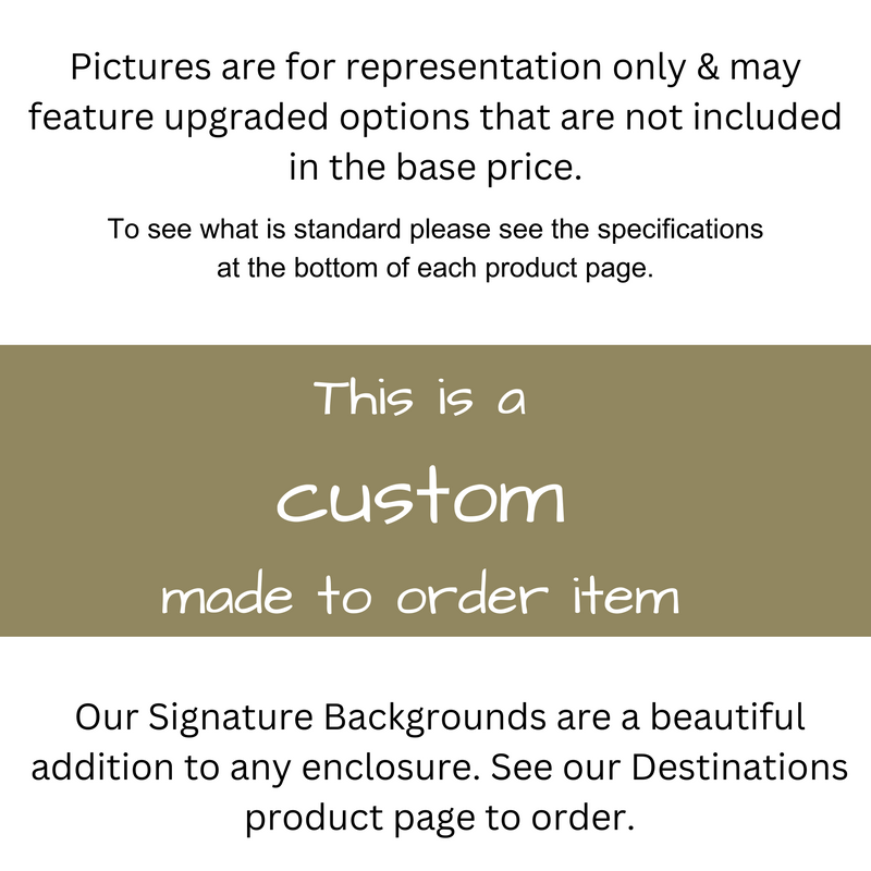 4'x2'x16" | Open Top Tortoise Table | Luxury Reptile Enclosure