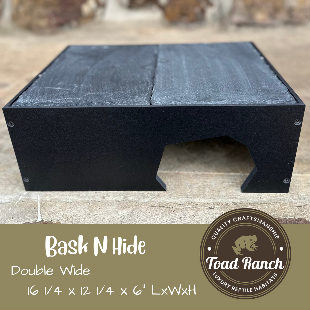 Bask-N-Hide | Reptile Basking Platform and Hide Box