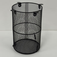Heat lamp safety cage for reptile enclosures, black wire bulb guard