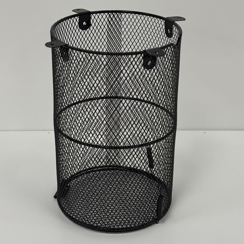 Heat lamp safety cage for reptile enclosures, black wire bulb guard