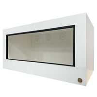 4x2x2 reptile enclosure with Matte White front frame and white PVC body panels