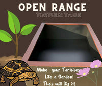 This large Tortoise Table is built to last! Made of reptile safe USA made plastics.  PVC x HDPE design. 